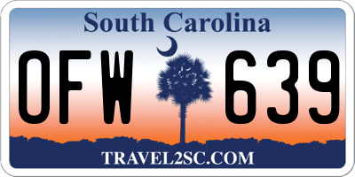 SC license plate OFW639