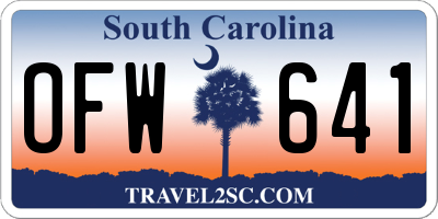 SC license plate OFW641