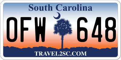 SC license plate OFW648