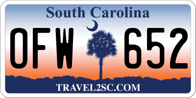SC license plate OFW652