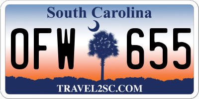 SC license plate OFW655