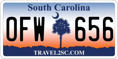 SC license plate OFW656