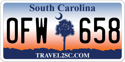 SC license plate OFW658