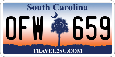 SC license plate OFW659