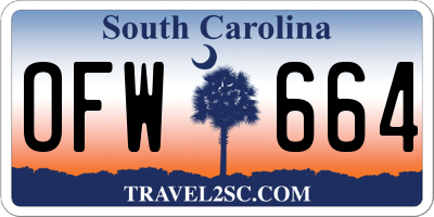SC license plate OFW664