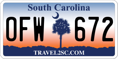 SC license plate OFW672