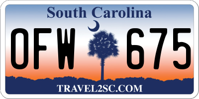SC license plate OFW675