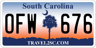 SC license plate OFW676