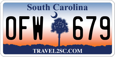 SC license plate OFW679