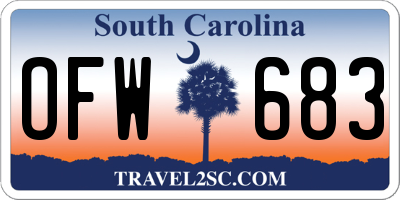 SC license plate OFW683