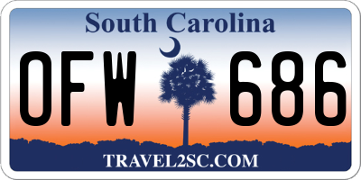 SC license plate OFW686