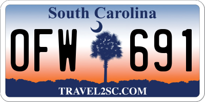 SC license plate OFW691