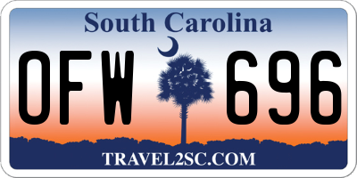 SC license plate OFW696