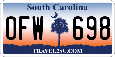SC license plate OFW698