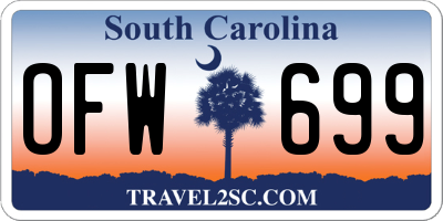 SC license plate OFW699