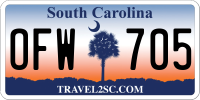 SC license plate OFW705