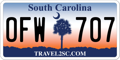 SC license plate OFW707