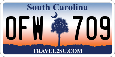SC license plate OFW709