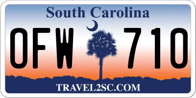 SC license plate OFW710