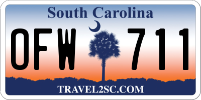 SC license plate OFW711