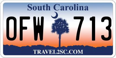 SC license plate OFW713