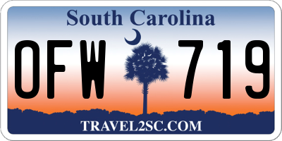 SC license plate OFW719