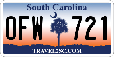 SC license plate OFW721