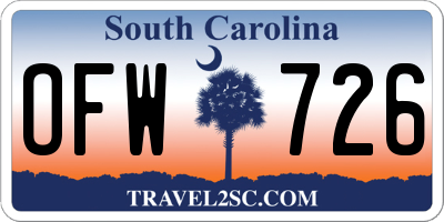 SC license plate OFW726