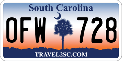 SC license plate OFW728