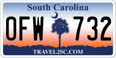 SC license plate OFW732