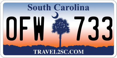 SC license plate OFW733