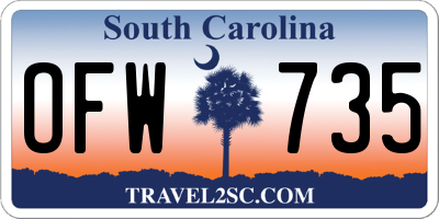 SC license plate OFW735