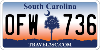 SC license plate OFW736