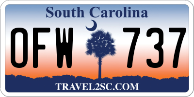SC license plate OFW737
