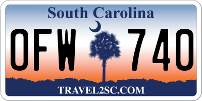 SC license plate OFW740
