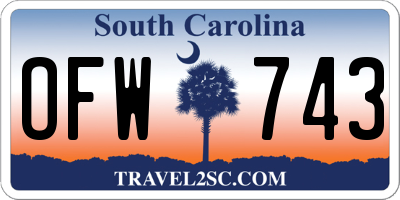 SC license plate OFW743