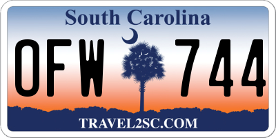SC license plate OFW744