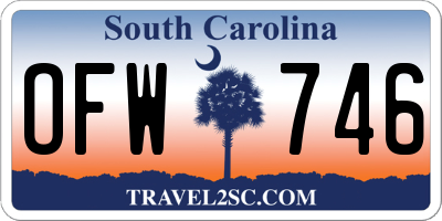 SC license plate OFW746
