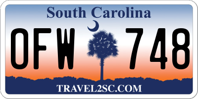 SC license plate OFW748