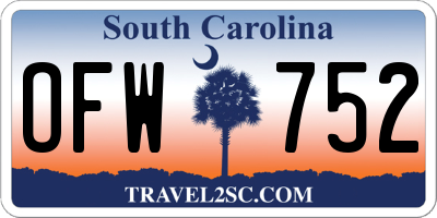SC license plate OFW752