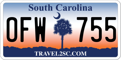 SC license plate OFW755