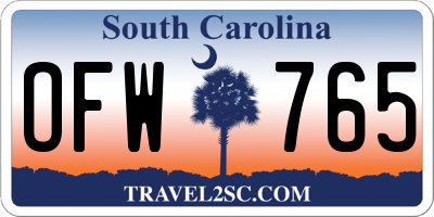SC license plate OFW765