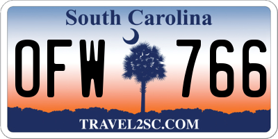 SC license plate OFW766