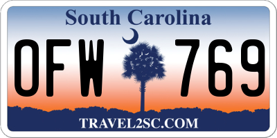 SC license plate OFW769