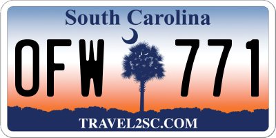 SC license plate OFW771