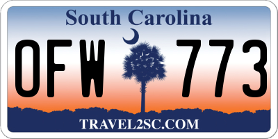 SC license plate OFW773