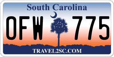 SC license plate OFW775
