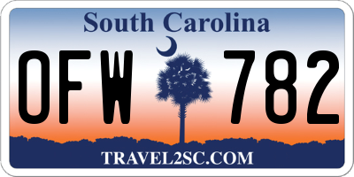 SC license plate OFW782