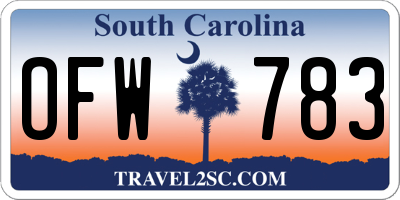 SC license plate OFW783
