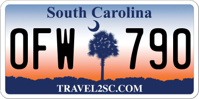 SC license plate OFW790